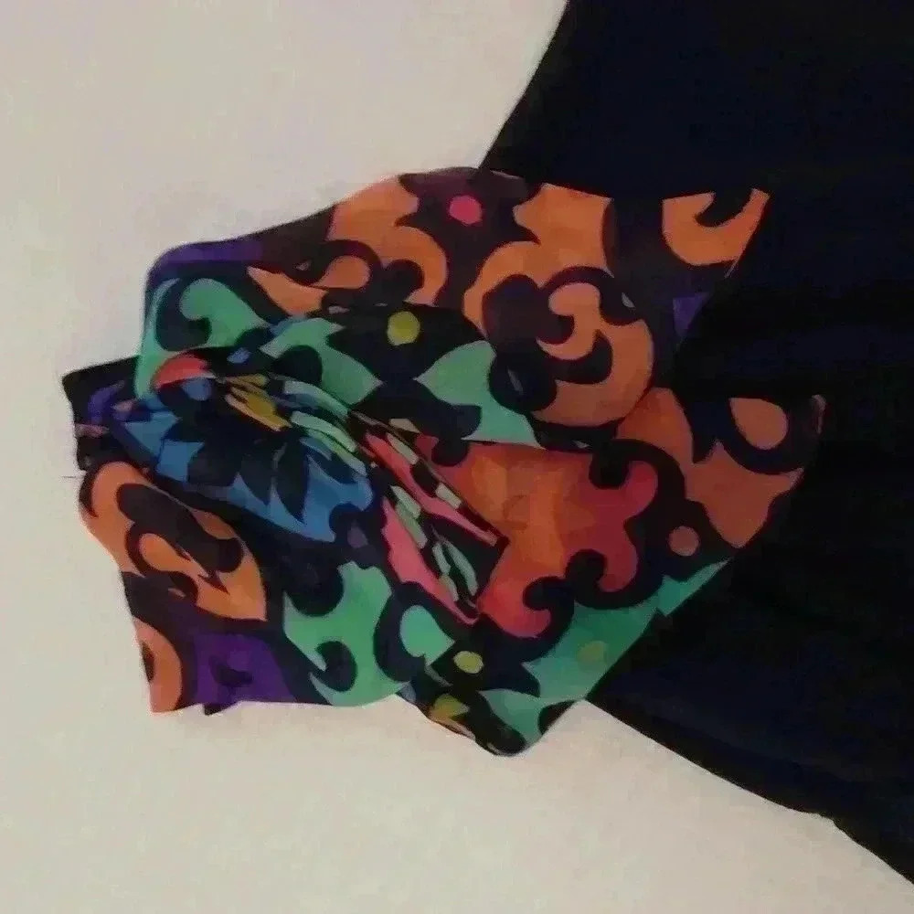 Judith March dress | One Shoulder | Navy | Colorful bow | Size Small - Picture 5 of 5